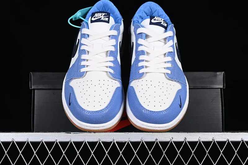 All categories Air Jordan Jordan series basketball shoes Air Jordan 1 Low Z version Air Jordan 1 Low AJ1 Joe 1 black and white blue burst pattern low-top cultural basketball shoes DZ0791-102